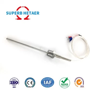Hoge capaciteit schroefdraad industrie sonde temperatuursensor RTD Pt100 type thermokoppel